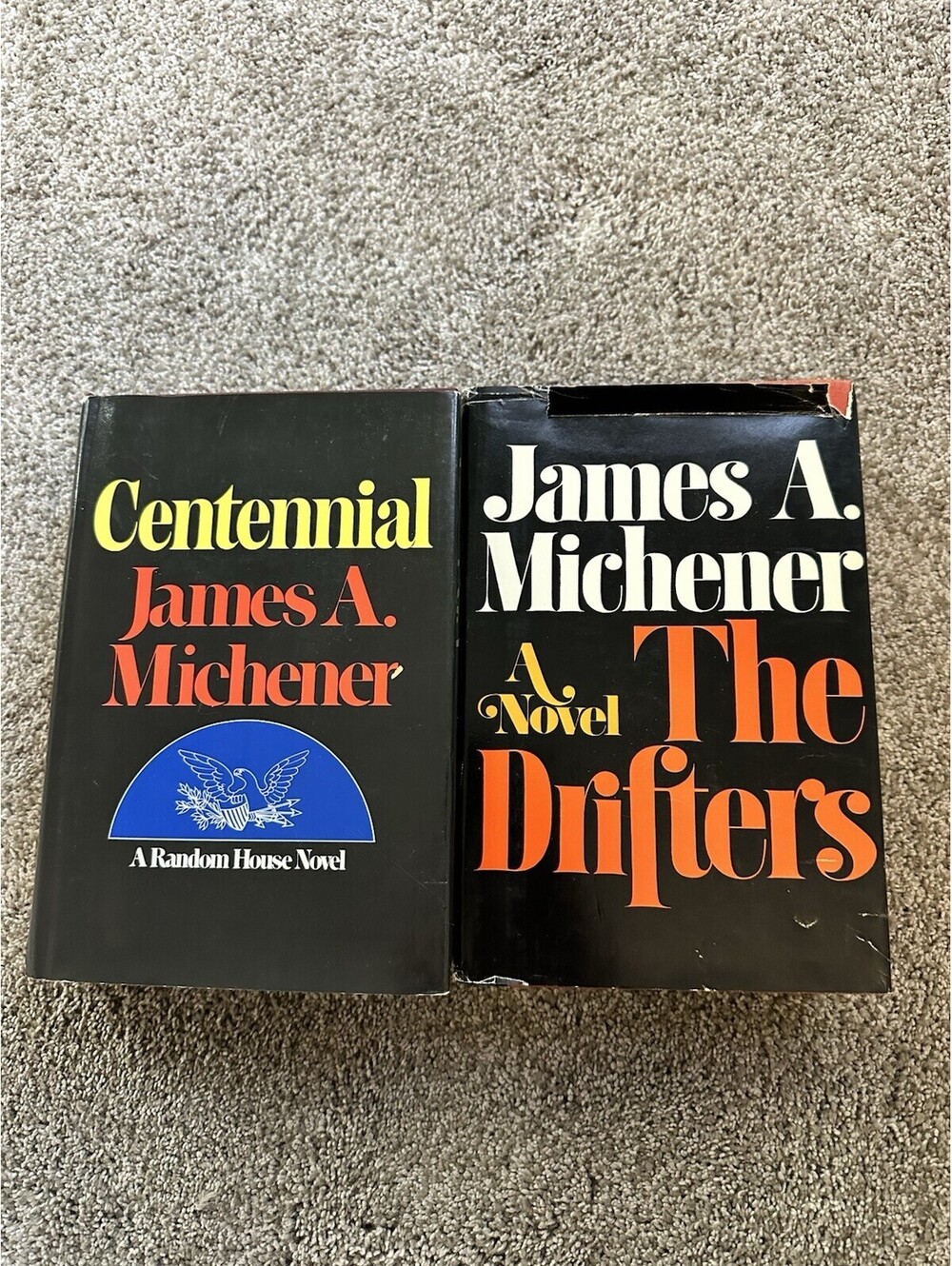 Centennial by James A. Michener VG/BJ 1st Ed. 1974 & The Drifters 1971 R. House